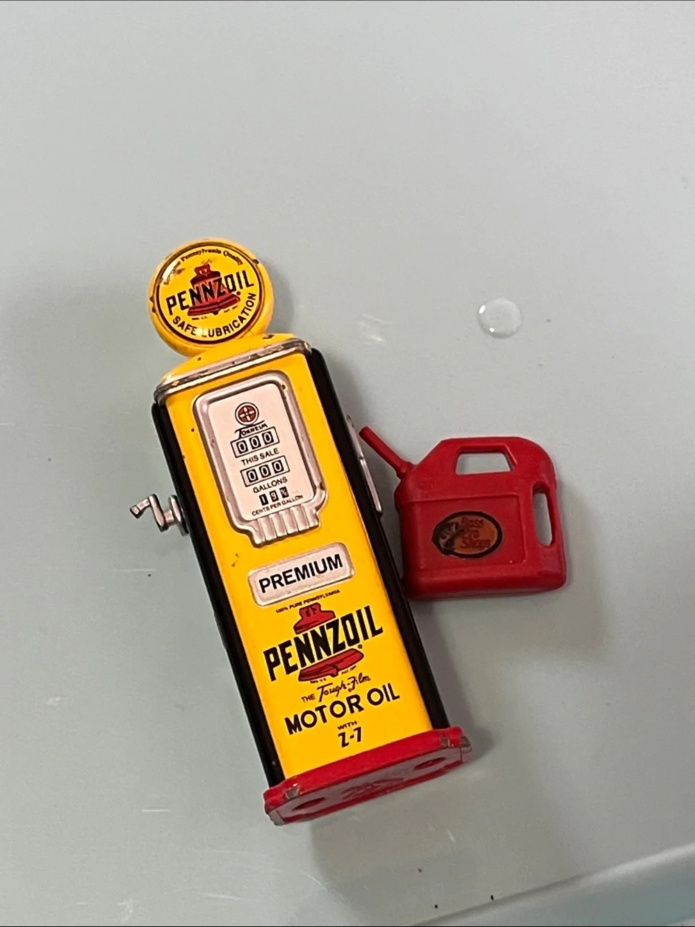 Yellow Toy Gas Pump with Red Gas Can - Kids Vehicles